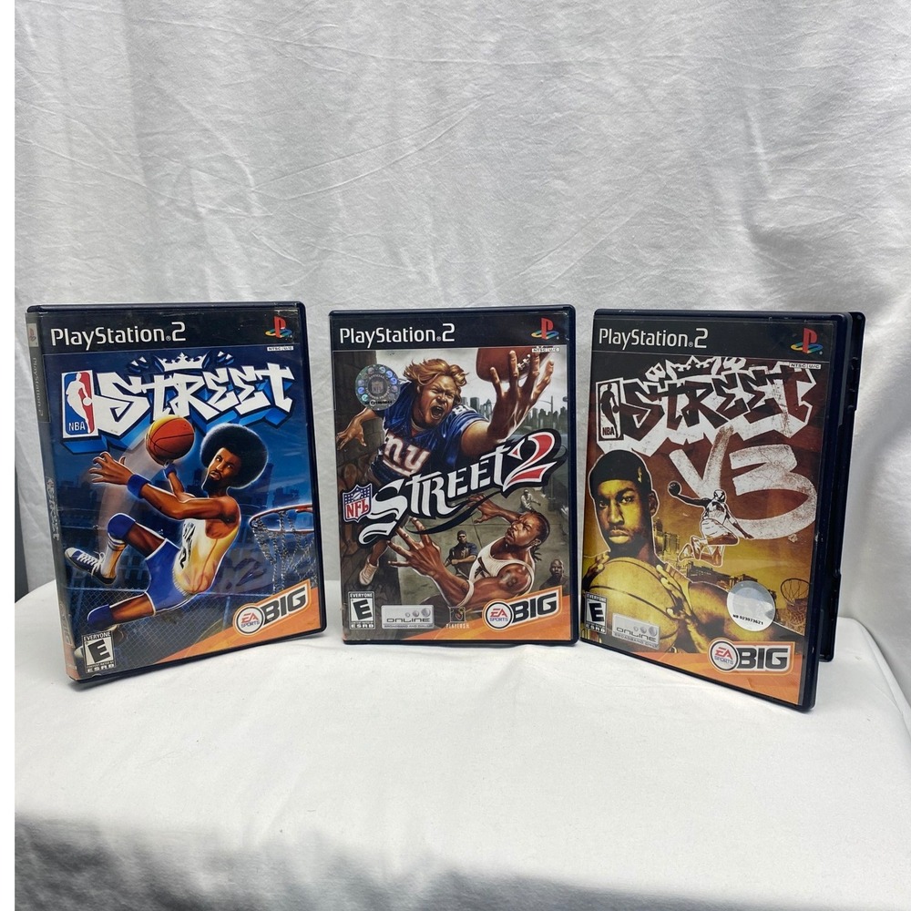 EA Sports BIG PS2 Bundle NBA Street NFL Street 2 NBA Street V3 CASE ONLY NO GAME